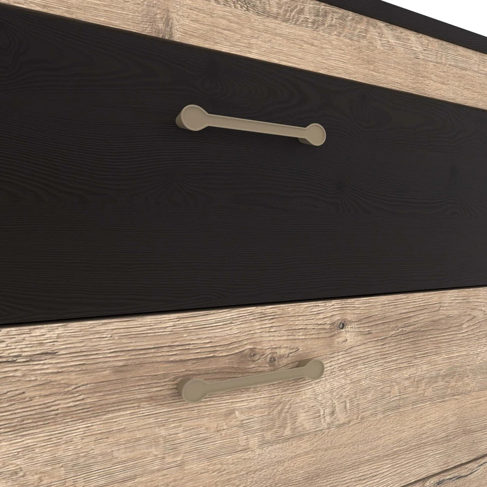 Dresser Denise Lazurit Wellington Oak / Black furniture comfort for home bedroom chest of drawers Furniture Dressers |