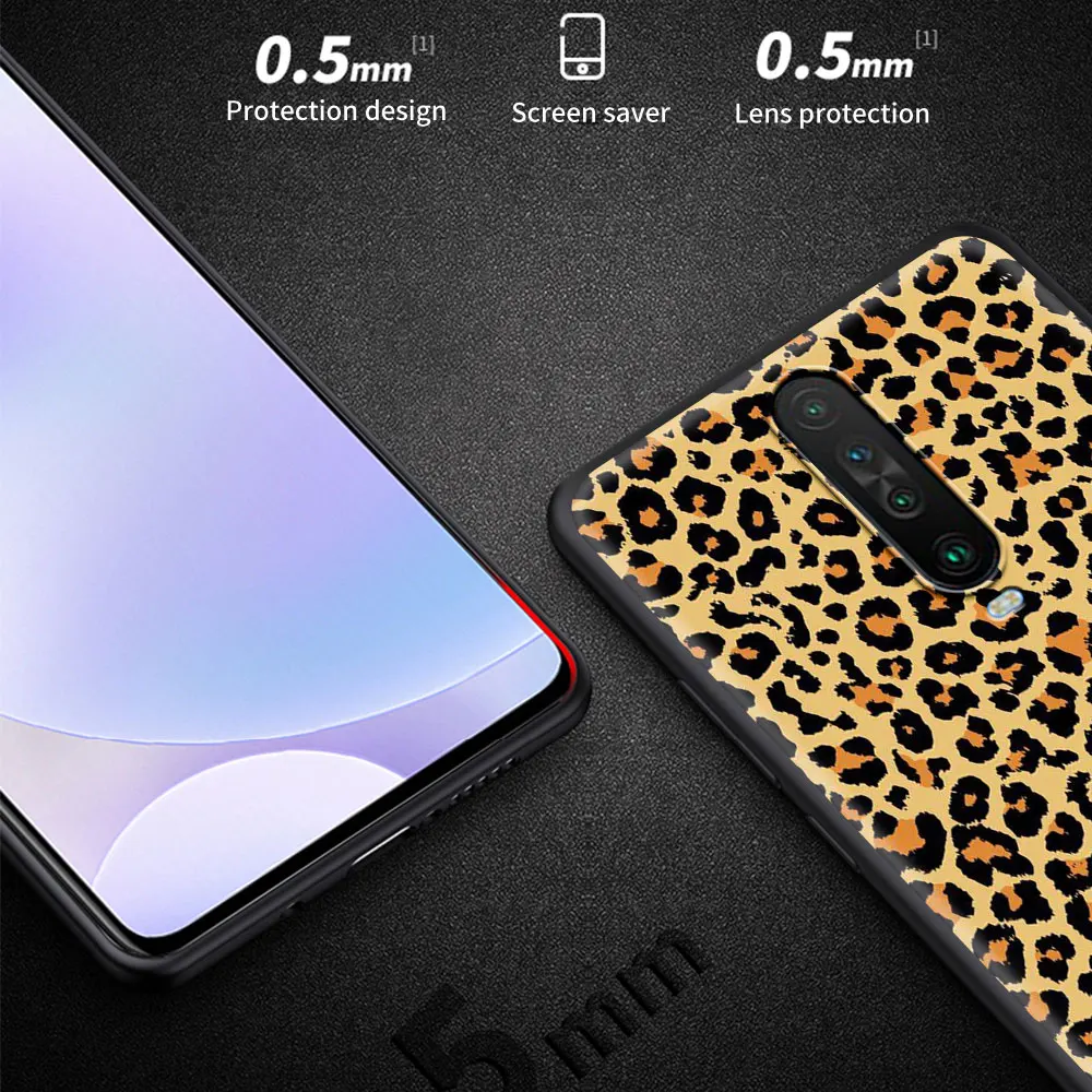 Fashion Leopard Prints Silicone Phone Case For Xiaomi Redmi Note 9S 9 8 Pro 8T 8 8A 9A 9C 9i 7 7A 6 6A Back Cover Coque Fundas