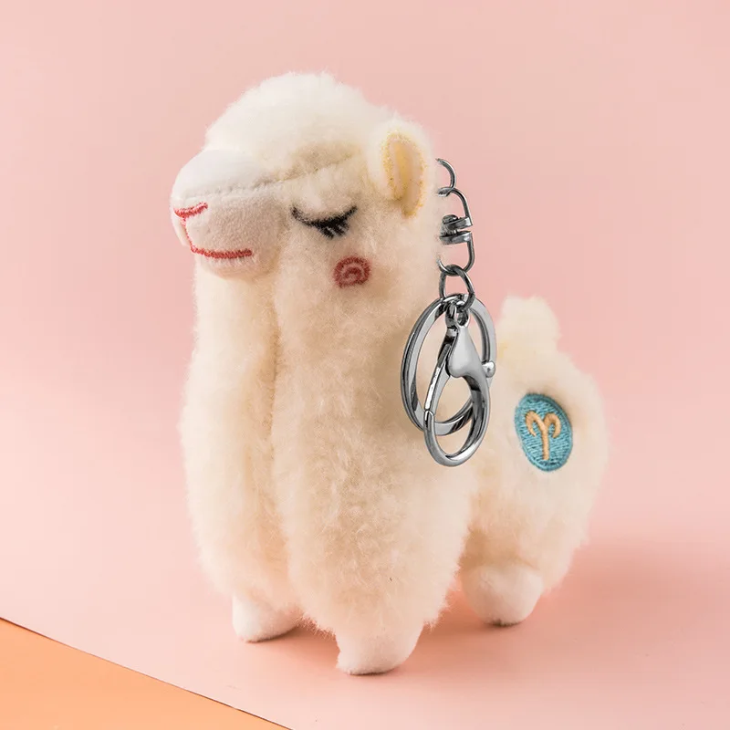 

Pretty Lovable Alpaca Plush Toys Fashion Sheep Animal Model Lamb Doll Pendants Bag Hangings Ornament Stuffed Toy for Children