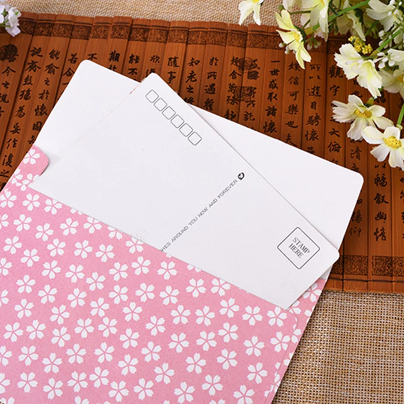 

10pcs Per Pack Sakura Envelope Writing Letter Paper Stationery Beautiful Flower Office School Supply