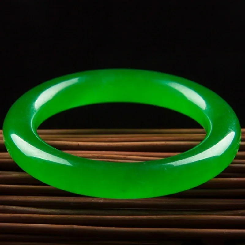 Подлинный Браслет из натурального зеленого нефрита очаровательные украшения