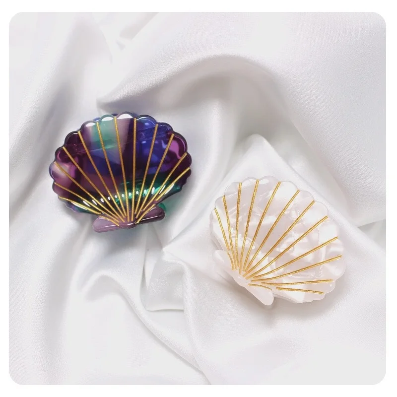 2019 New Fashion Shell Party Hair Clip Acetate Resin Floral Bohemia Hairgrips Ponytail Hairpins Starfish Women Accessories |