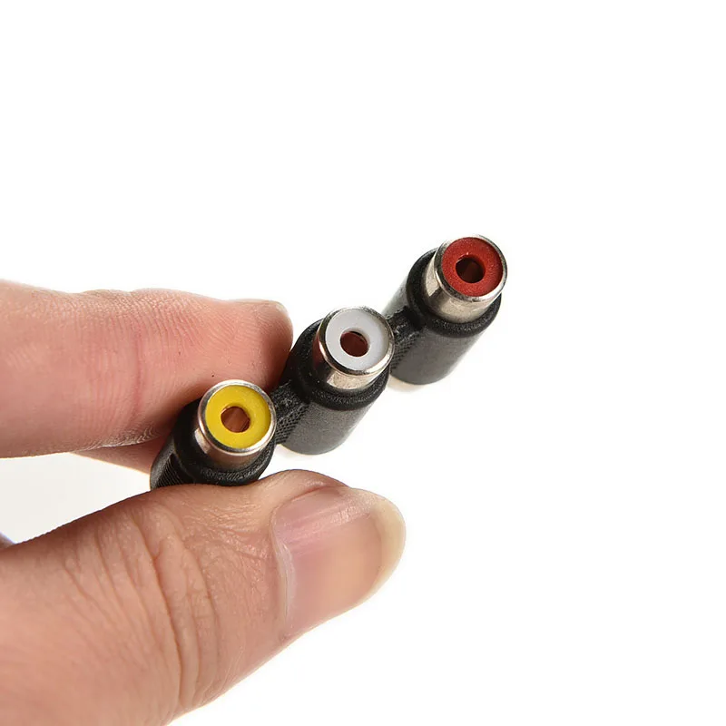 1 шт. аудио видео разъем 3 RCA переходник мини 3RCA адаптер Мама мама