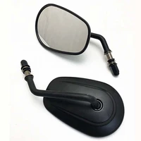 black motorcycle side mirrors for harley dyna electra glide fatboy iron 883 road glide sportster 883 1200 softail 1 pair
