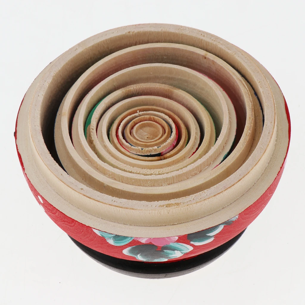 

Prettyia Colorful Russian Nesting Doll Babushka Matryoshka Stacking Doll 10X