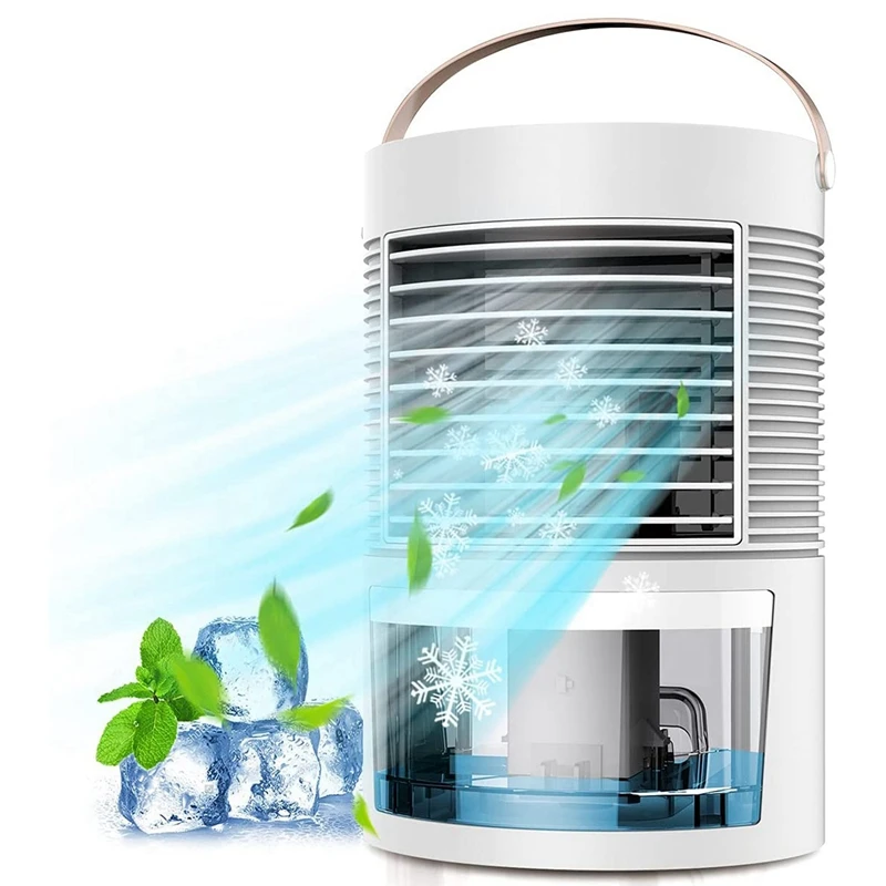

Personal Space Air Cooler and Humidifier, Desktop Air Conditioner Fan, Evaporative Cooler US Plug