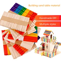 wood craft ice cream sticks%ef%bc%8cbuilding sand table material%ef%bc%8ckids educational toys handmade diy craft supplies