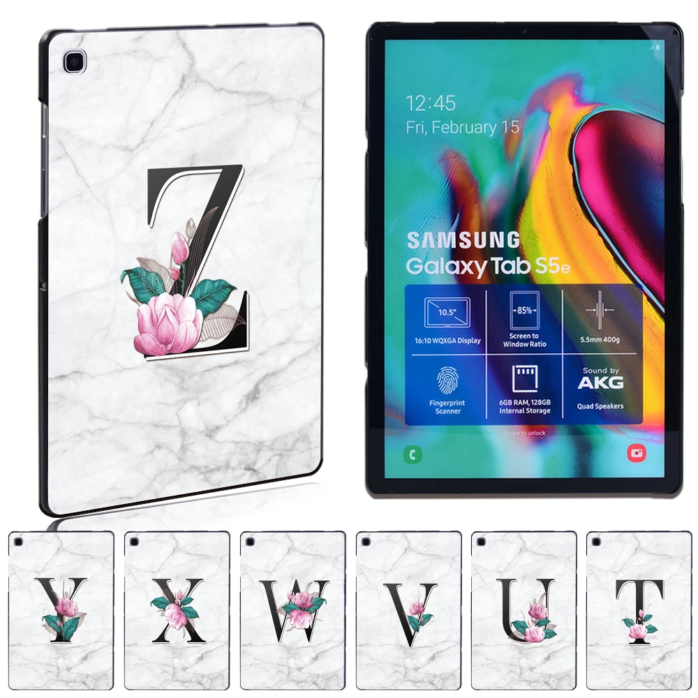 Жесткий чехол для планшета Samsung Galaxy Tab A A6/Tab A/Tab E/Tab S5E 26 тонкий с буквами +