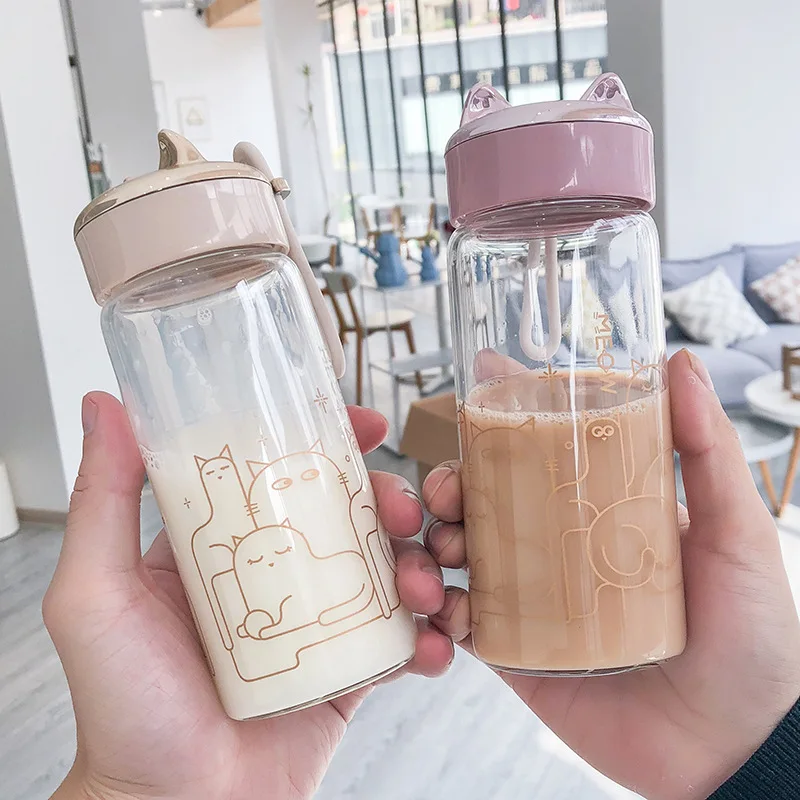 Стильная прозрачная кружка с изображением кошки планеты в Корейском стиле