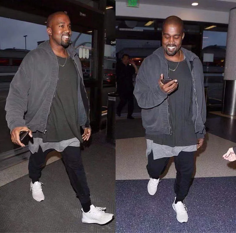 Kanye West сезон 6 Стиль Для мужчин однотонные узкие брюки для девочек Штаны впитывает