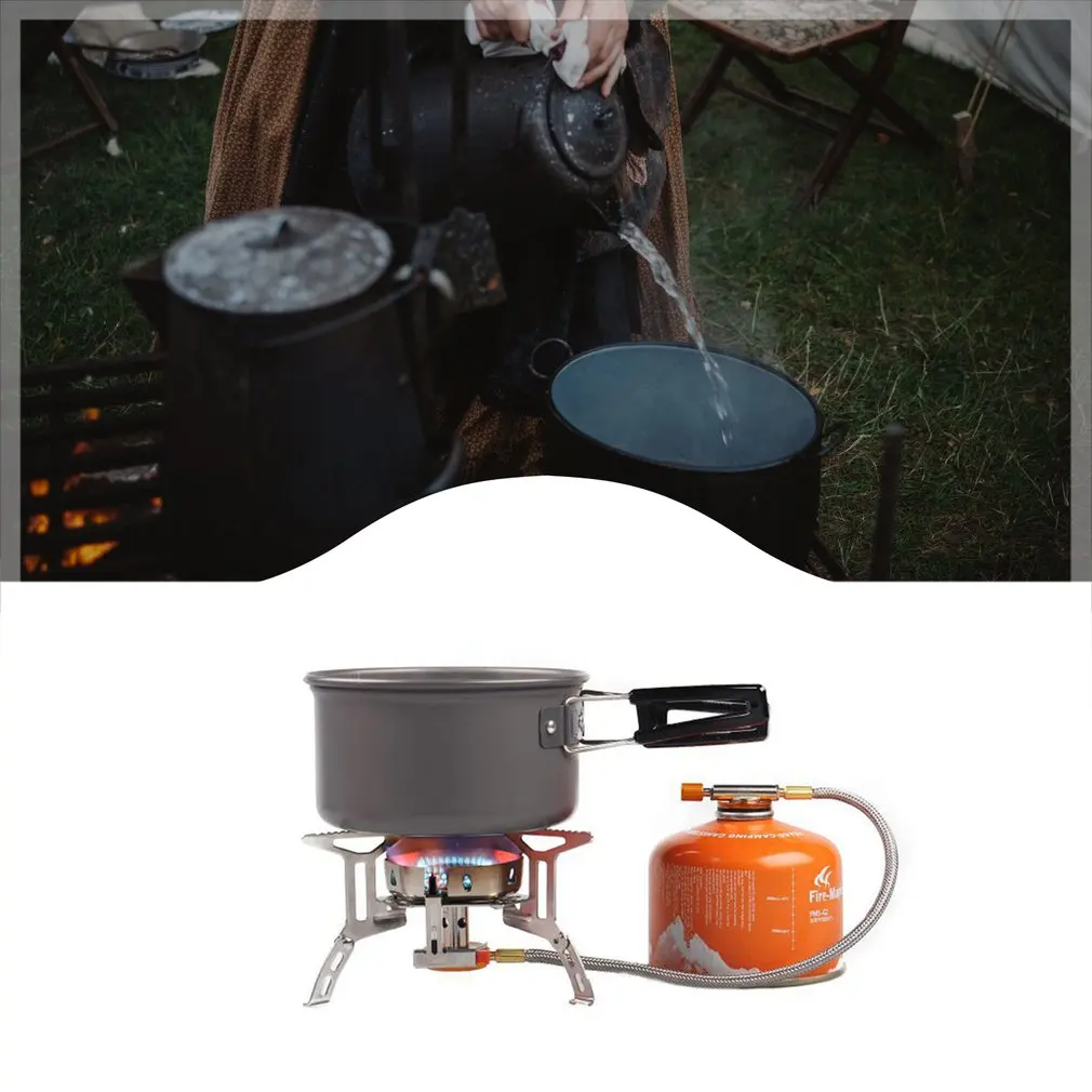 

Outdoor Portable Stove Portable Stainless Steel Camping Gas Stove Windproof Stove Picnic Stove For Camping picnic party