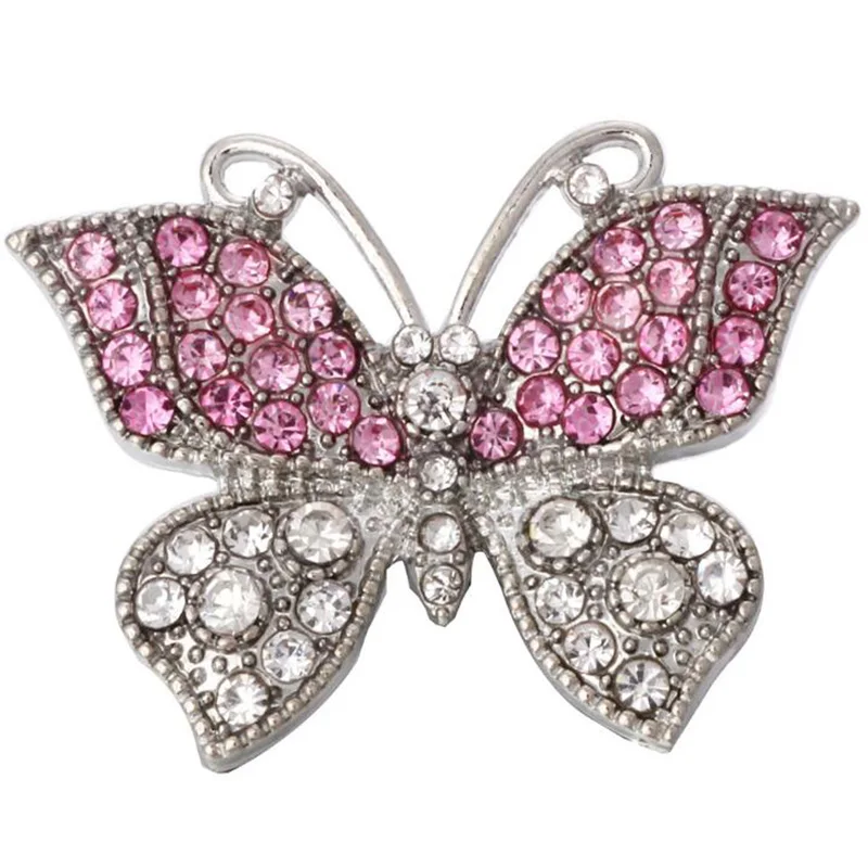 5 шт. новинка ювелирное изделие с бабочками стразы металл 18 мм кнопки подходят для