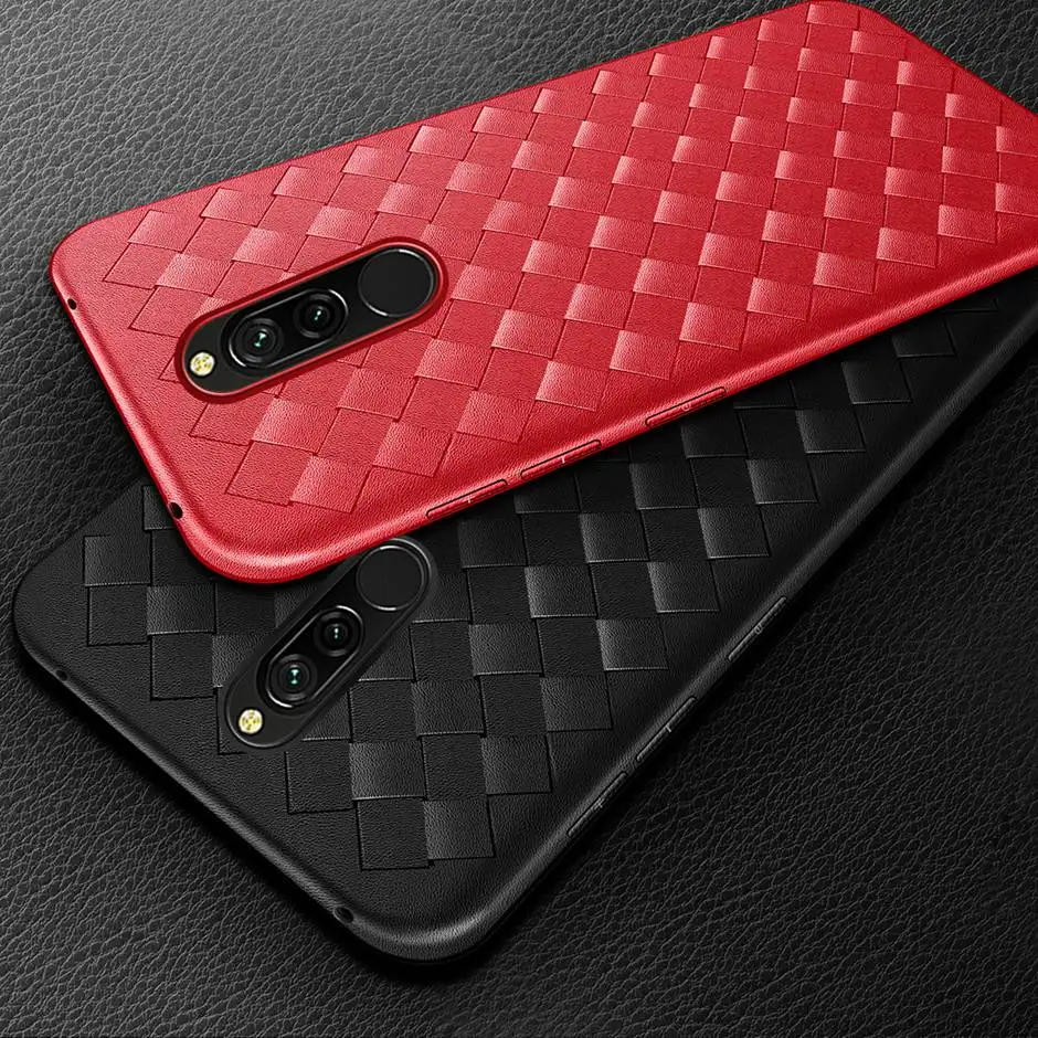 Чехол для Xiaomi Redmi 8 чехол мягкий силиконовый тканый телефона Redmi8 мягкая задняя