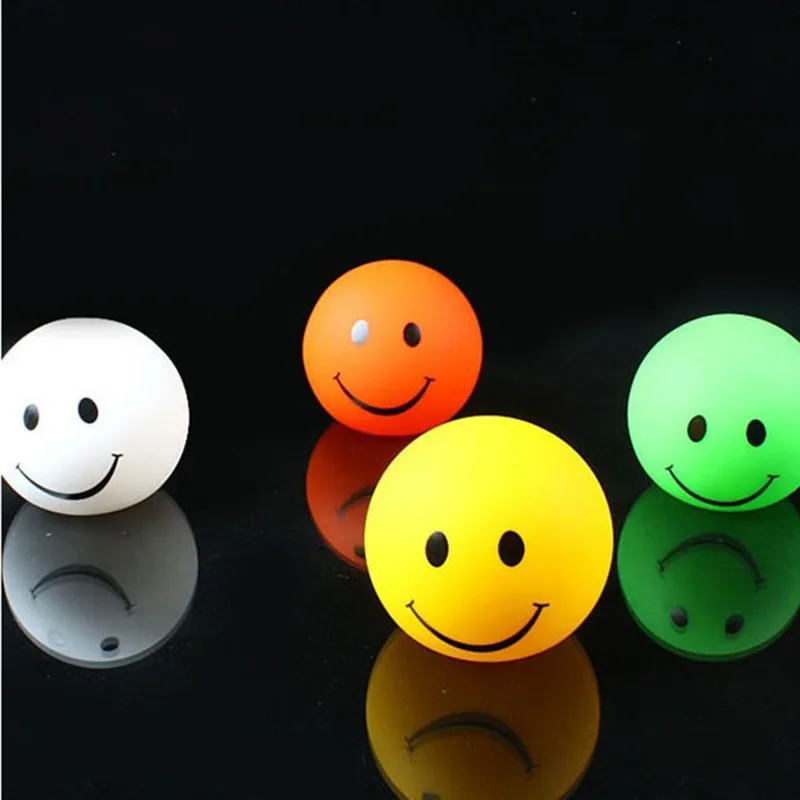 Светодиодный ночник с круглым смайликом сменный цвет домашнее украшение для