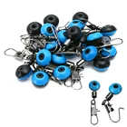 10 шт.100 шт. многоразмерные Намотки лески для крючка Вертлюги зажим для хвостовика соединитель Блокировка защелка морское пространство бобы рыболовный инструмент