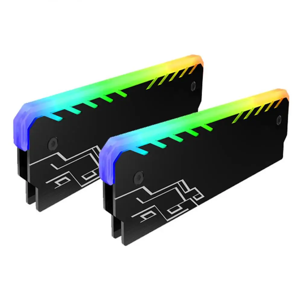 2 шт. Память RAM RGB охладитель теплоотвод охлаждающий жилет плавник рассеивание
