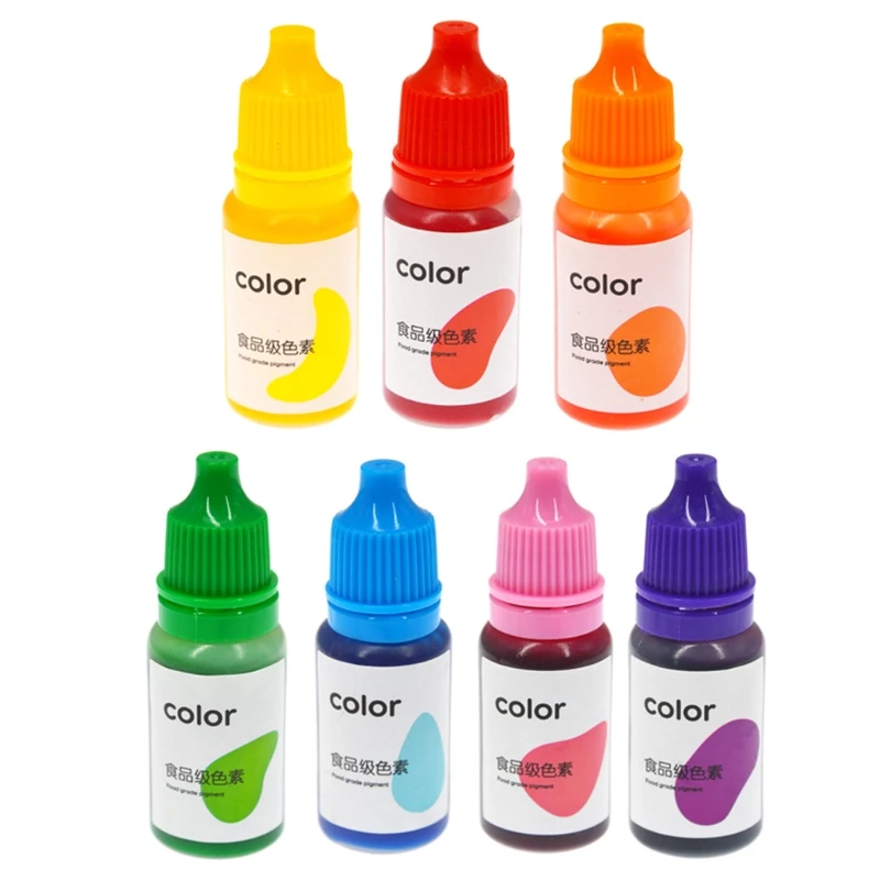 

R2LD 7 Colors 10ml Epoxy Resin Pigment Liquid Colorant Dye Ink Diffusion DIY Handmade