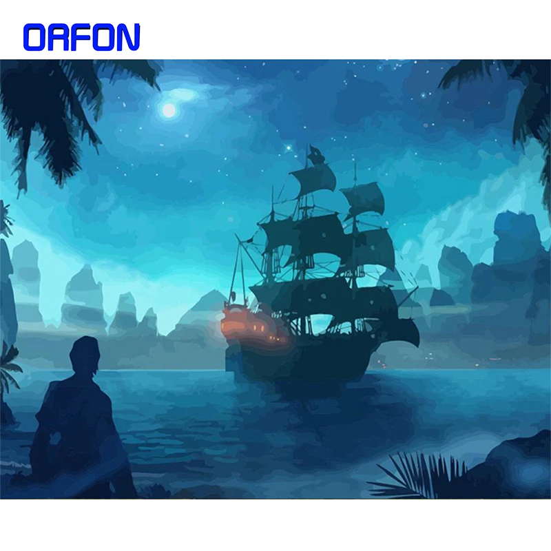 Набор для рисования по номерам на холсте Лодка|Картины номерам| |