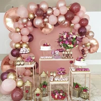 pink balloon garland arch kit chrome gold latex ballon birthday party decor kids wedding birthday ballon baby shower girl decor