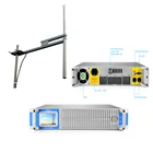 Радиопередатчик FMUSER 300 Вт, 2 осветительных прибора, 350 Вт, с сенсорным экраном, с двухполюсной антенной DV2, 87-108 МГц и кабелем 20 метров