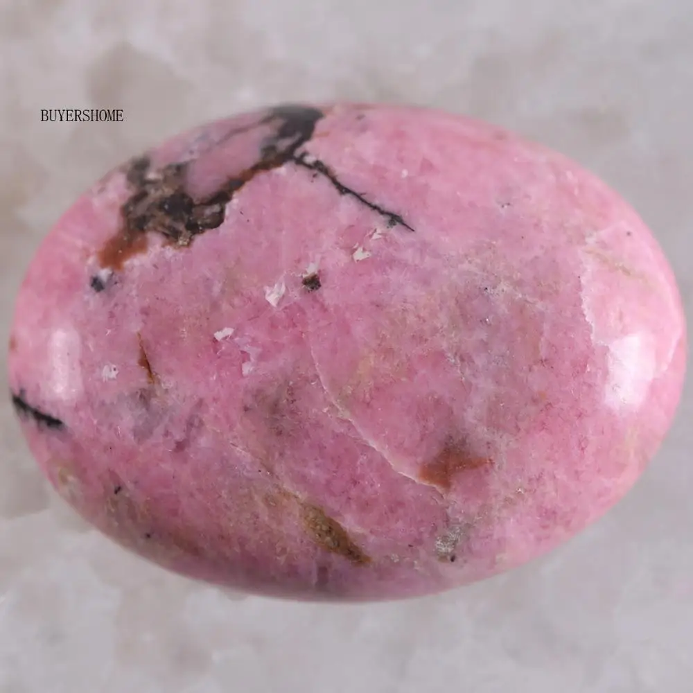 Овальная подвеска 40x40 мм натуральный драгоценный камень бусина кабошон розовый