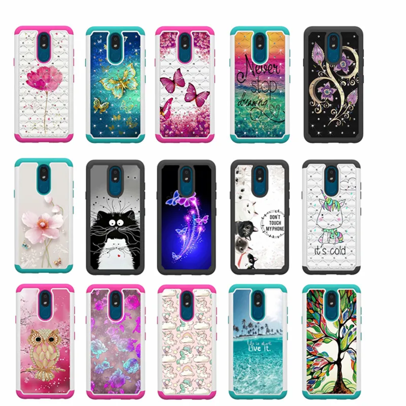 Роскошный противоударный чехол для LG K30 2019 силиконовый и поликарбонатный 2 в 1