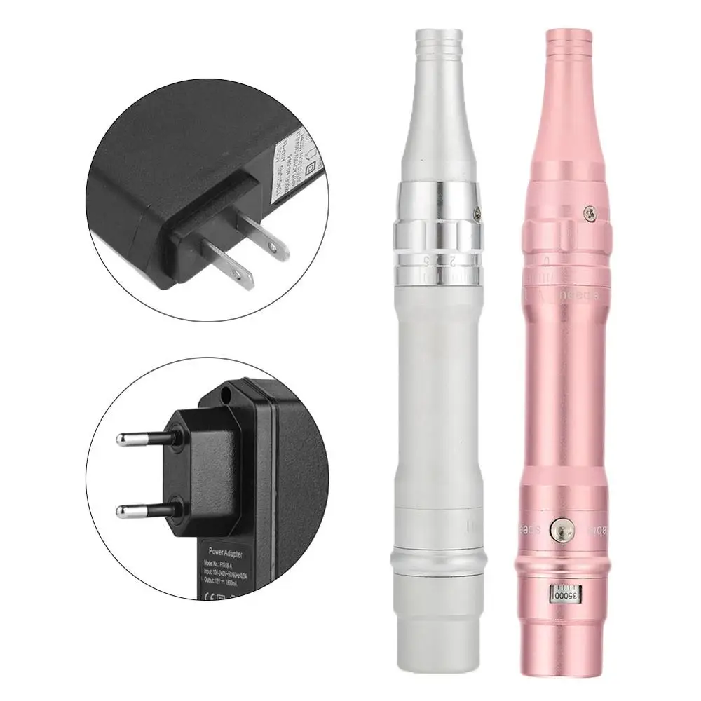 

2 Color Electric Semi-Permanent Eyebrows Eye And Lip Body Microblading Body Art Tattoo Pen Charging Plug-In Dual-Use Accessories