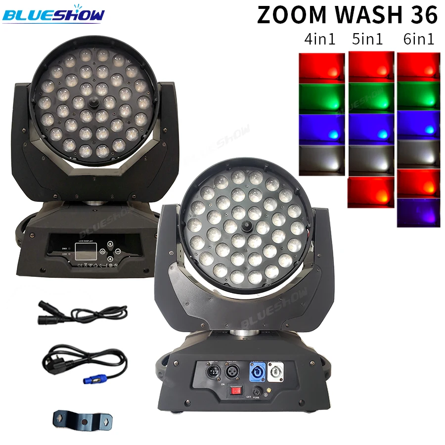 Без налога светодиодный переместимый светильник 36X12W Rgbw 4In1 Dmx Лира стирка зум 36x10w s