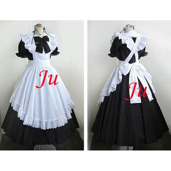 

Sexy Sissy Maid Cotton Long Dress Uniform Cosplay Costume Tailor-made[CK738]