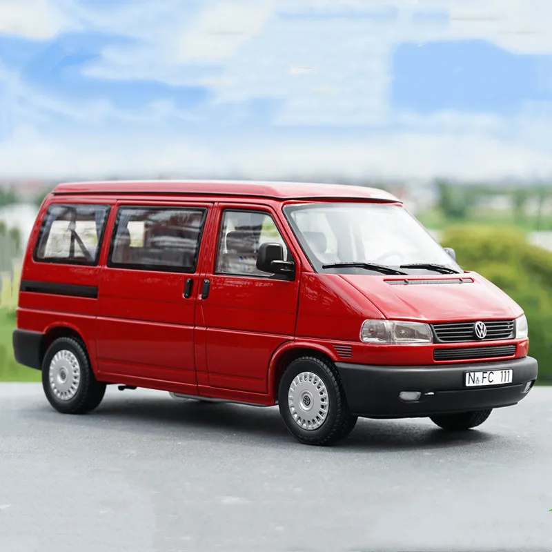 

1/18 alloy casting car model VWT4 RV wagon business car high-end collection holiday gift