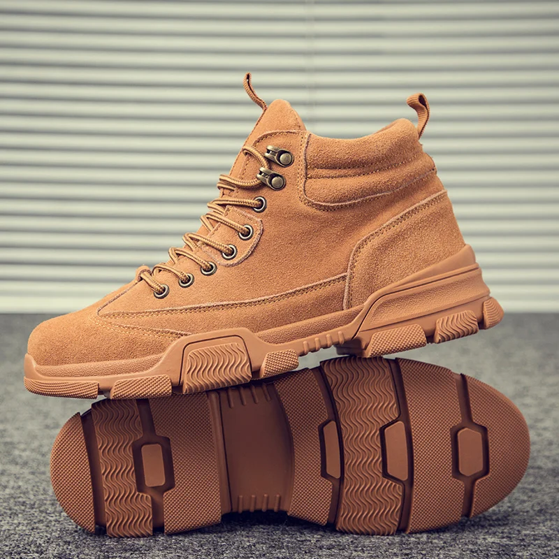 Замшевые ботинки мотоциклетные Martin Мужская модная уличная походная обувь