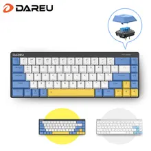 Dareu EK868 Low Profile Switch Mechanical Wireless Keyboard Bluetooth 5.1 Extra-Thin Rechargeable Gaming Keypads For 3 Devices