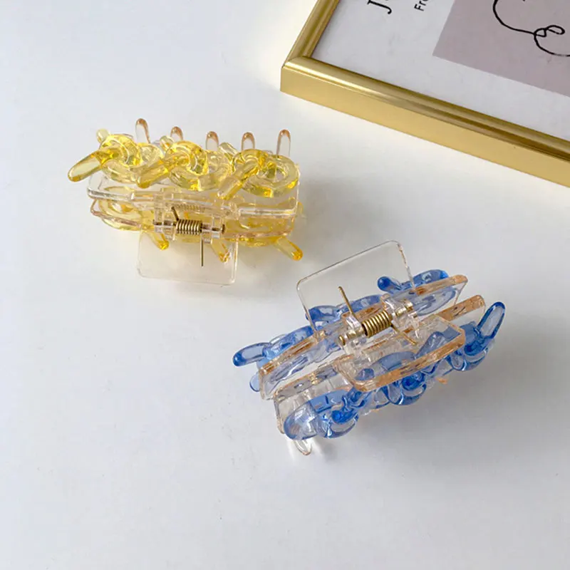 

Korea Fashion Knotted Geometric Hairpin Acrylic Hair Claw Makeup Hair Styling Barrettes Candy Color Hair Clip Hair Accessories