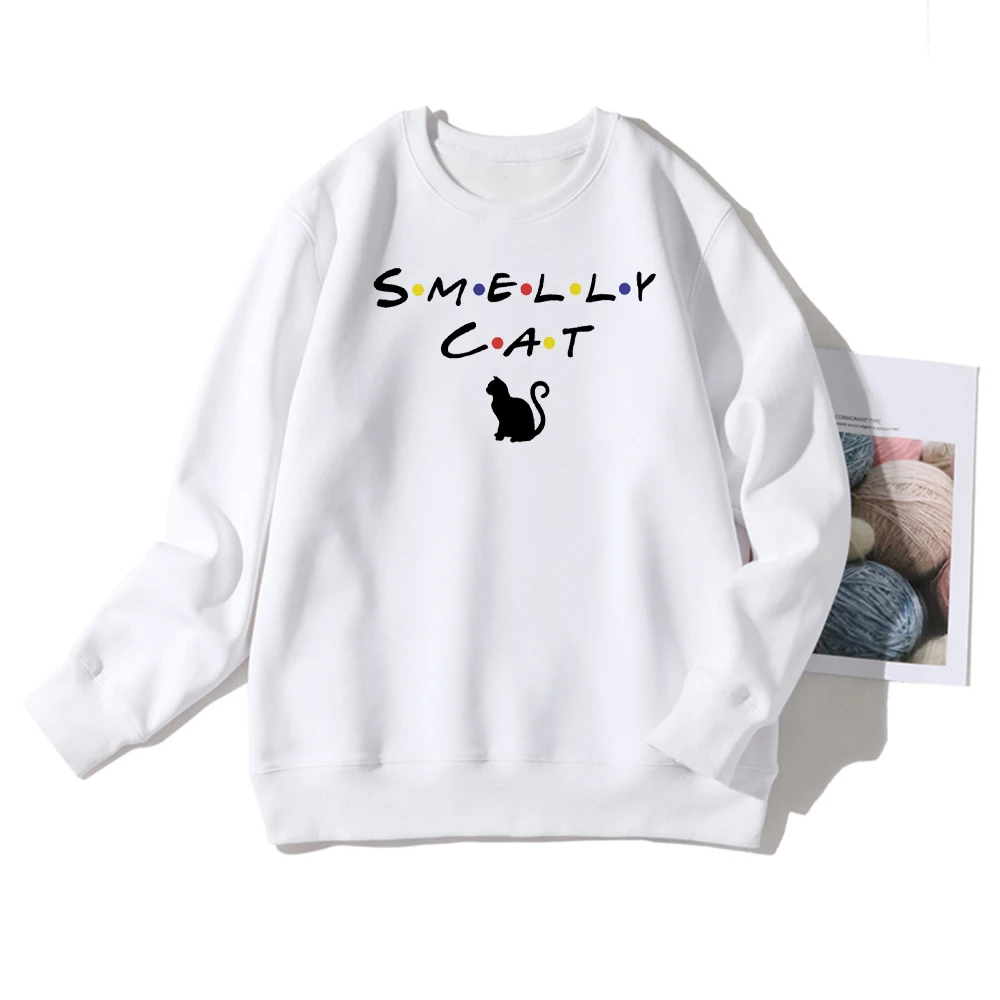 

SMELLY CAT Letter Printed Women Autumn Spring Tops Long Hoodies Casual Simplicity Print Cozy Plus Size Sweatshirt Top Tumblr