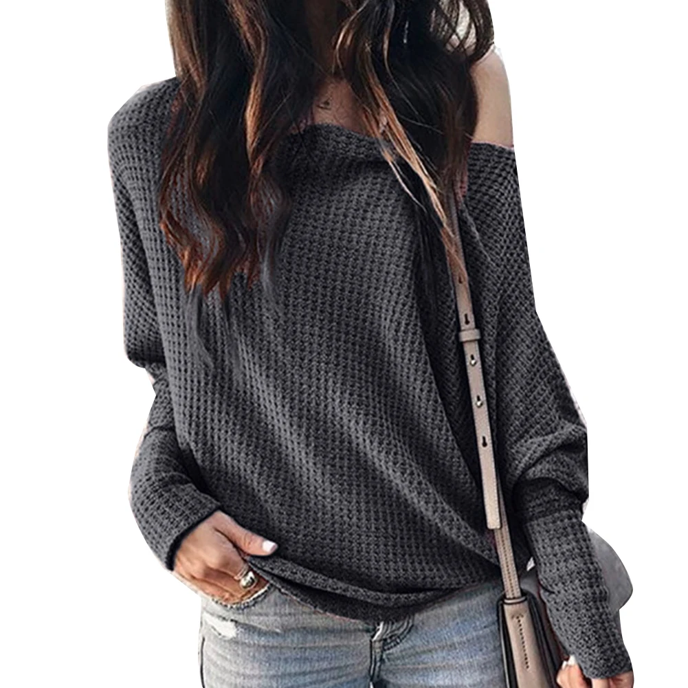 

2020 explosion models ladies sweaters and pullovers autumn and winter long-sleeved pull snakeskin solid pullover women's casual