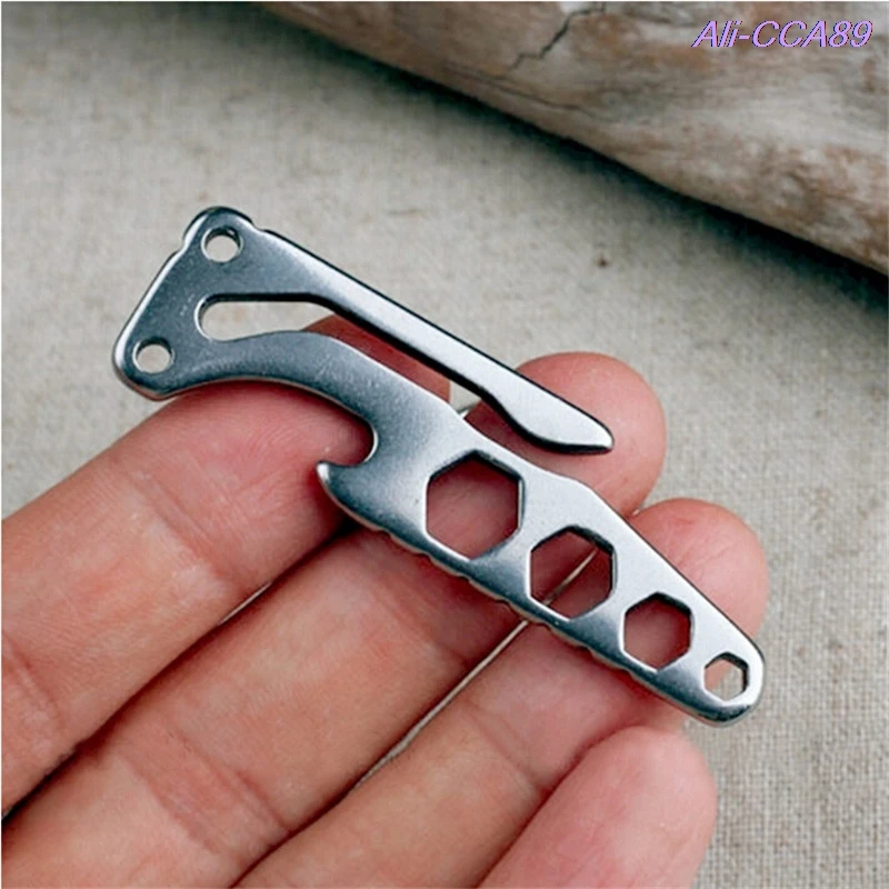 Pocket Clip Climbing Carabiner Hanging Keychain Hook Fit Outdoor EDC Tool Bottle Opener Screwdriver Travel Kits Multi-tool | Спорт и