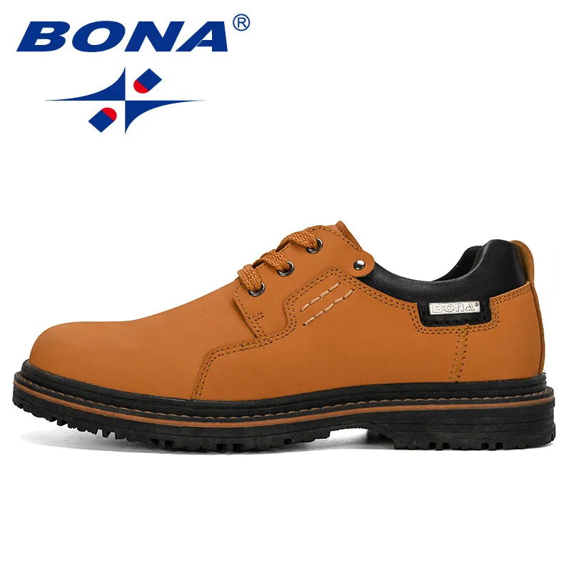 Мужская Уличная обувь BONA удобная рабочая из нубука Дизайнерские повседневные