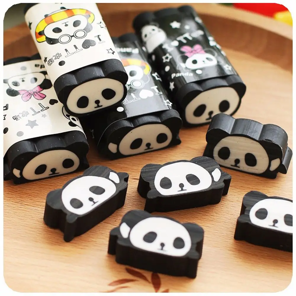 

1pc Animal Panda Eraser Soft Rubber Student Drawing Sketch Pencil Eraser For School Kids Cuttable Eraser Art Supplies Stationery