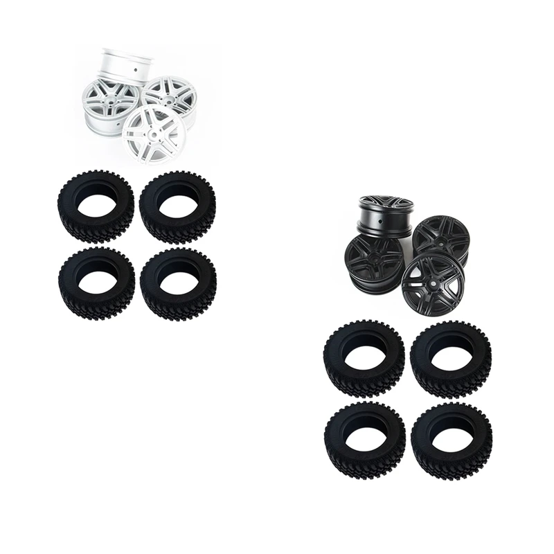 

for MN86K MN86KS MN86 MN86S MN-86K MN G500 1/12 RC Car Upgrade Parts Metal Wheel Rim Hub Rubber Tire Tyre Set