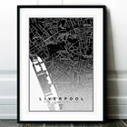Карта города Манчестер и Ливерпуль, плакат, дорожная стена, Художественная печать на фотографиях для гостиной, домашний декор