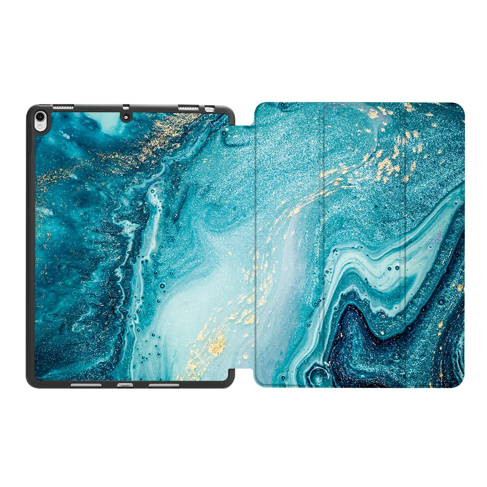 IPBC11 MTT чехол для планшета для iPad Pro Air 10,5 дюймов мраморная текстура из искусственной кожи+ Мягкий ТПУ задний смарт-чехол с держателем карандаша - Цвет: IPBC11
