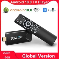 ТВ-приставка T98 Mini 4K, Android 10,0, HDR, H.265, 2 + 16 ГБ, Bluetooth 4,0