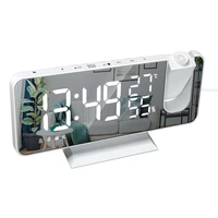 led large screen display temperature and humidity electronic clock radio multifunctional projection alarm clock
