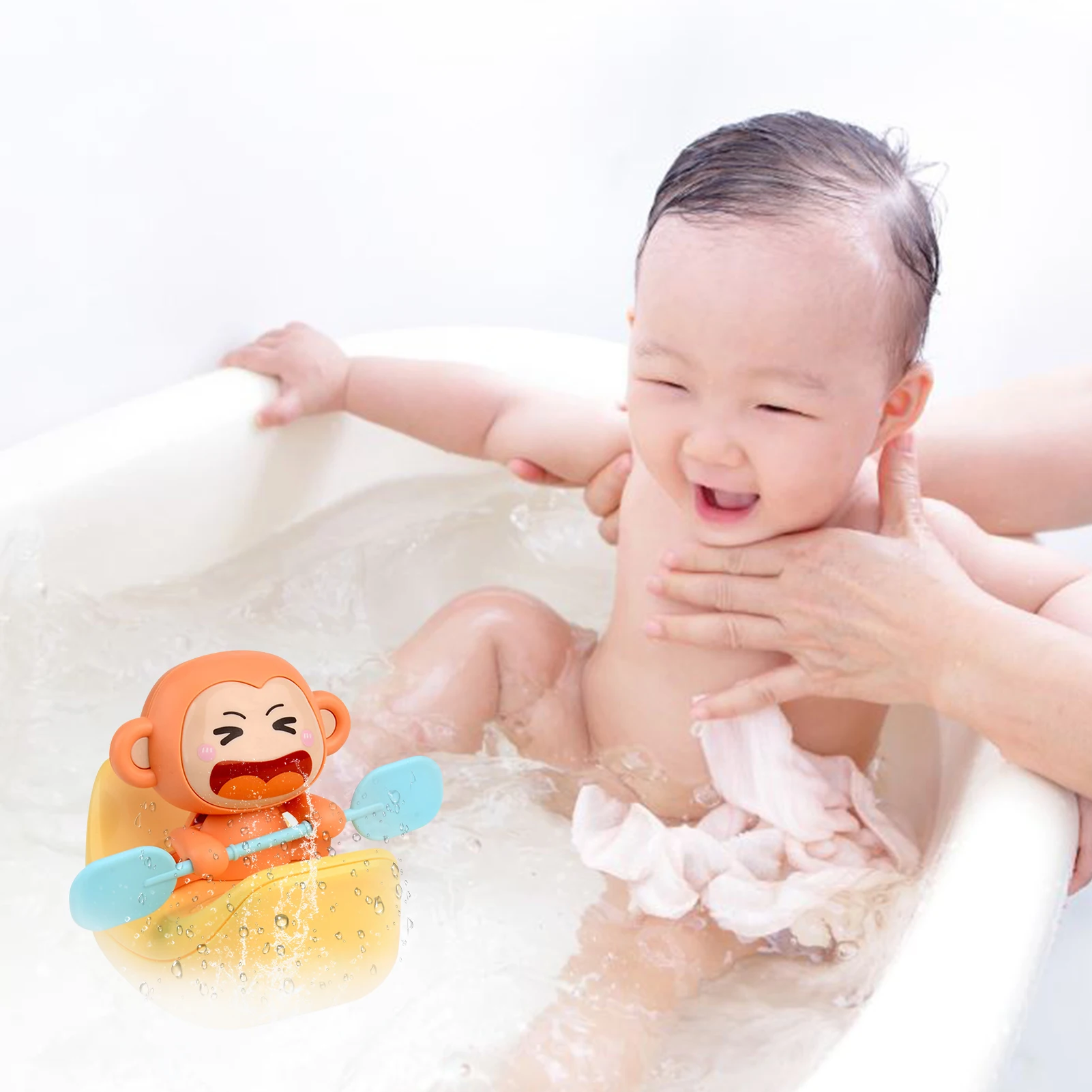 Игрушки для ванны милая обезьяна электрическая каяк Симпатичные детские игрушки