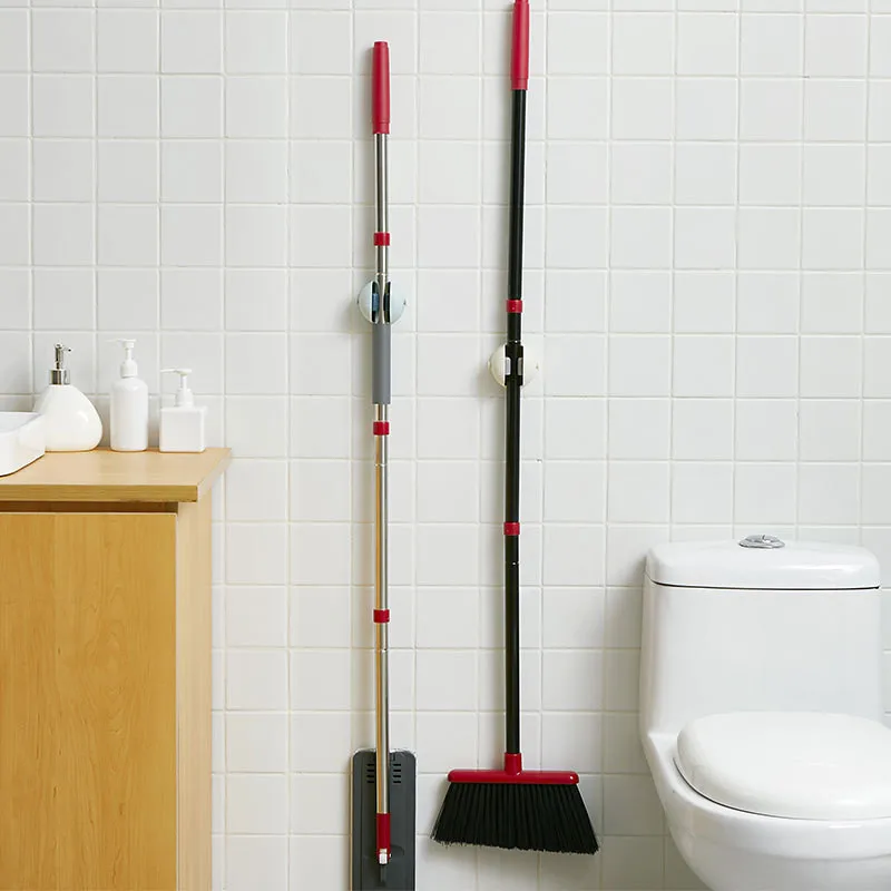 

Настенный держатель с ручкой для швабры, стойка для экономии места, органайзер для щетки и метлы, вешалки, крючки, водонепроницаемые, для кух...