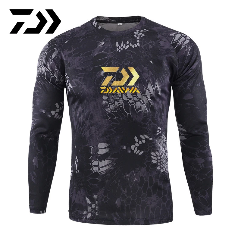 

Камуфляжная одежда для рыбалки Daiwa, Быстросохнущий свитшот для рыбалки, мужская рубашка для рыбалки, дышащая повседневная спортивная уличн...