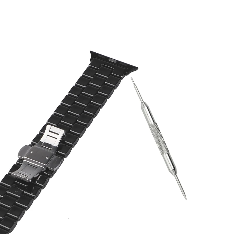 Керамический ремешок для часов 44 мм для Apple Watch 38 мм 42 мм умный ремешок для часов браслет керамический ремешок для часов iWatch 40 мм