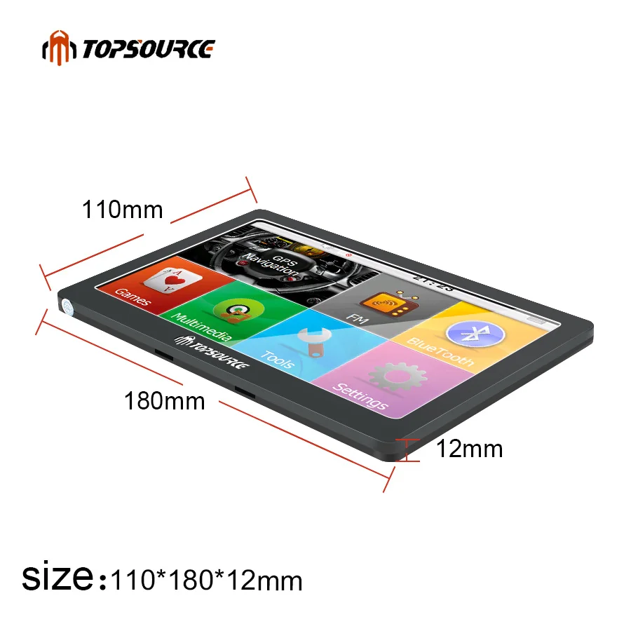 TOPSOURCE Испания склад 7 &quotемкостный сенсорный экран 256M 8G GPS навигации автомобиля Gps