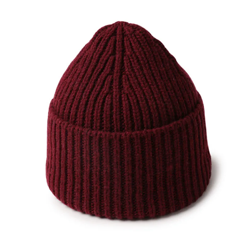 CAVME17 Wine red3 CAVME, шерстяные шапки бини, шапки, унисекс, Повседневные шапки, одноцветные, для женщин, мужчин, зимние шапки для девушек, 99% Натуральная шерсть - Цвет: CAVME17 Wine red3