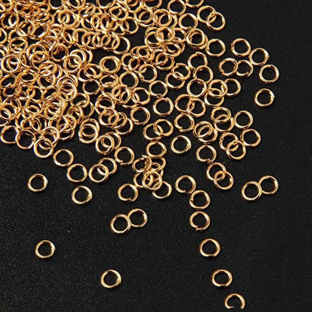 

200Pcs 4mm 5mm 6mm 8mm 9mm 10mm Open Jump Rings Stainless Steel O Ring Connectors Bulks for DIY Craft Jewelry Making Findings